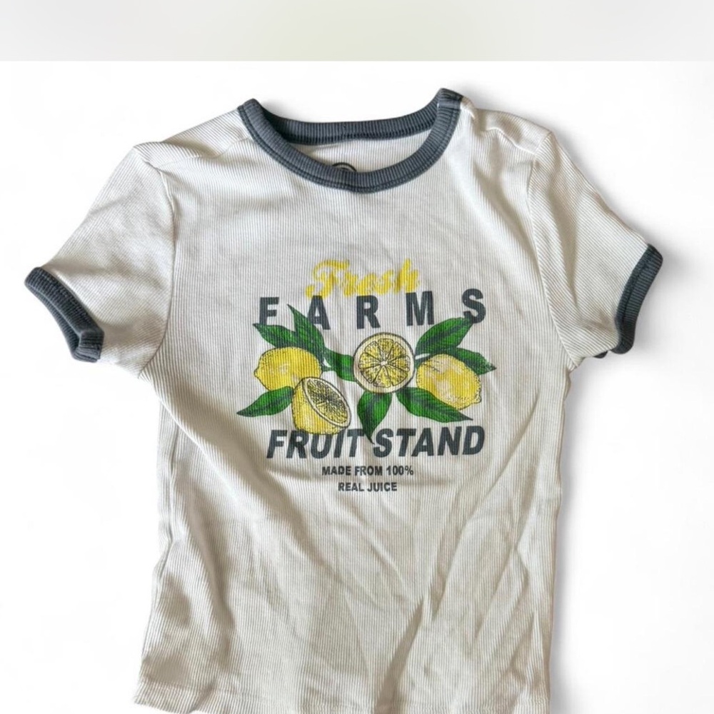 White Graphic Baby Tee
